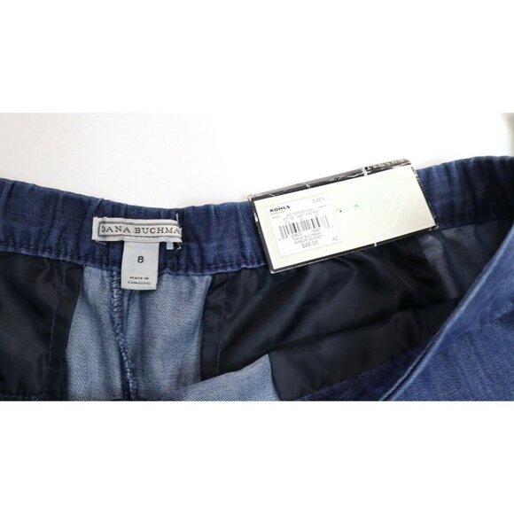 WOMEN'S DENIM CAPRI CULOTTE - DANA BUCHMAN - SIZE 8 - NEW WITH TAGS - Picture 3 of 6